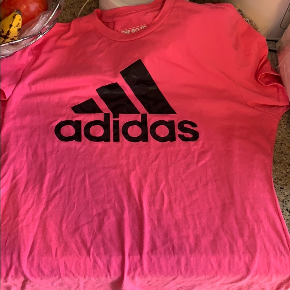 Pink adidas shirt